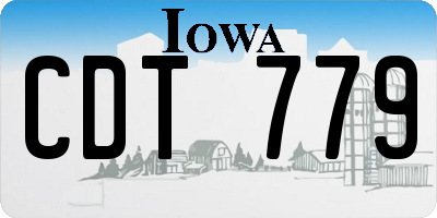 IA license plate CDT779