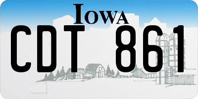 IA license plate CDT861