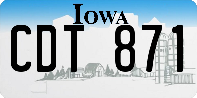 IA license plate CDT871