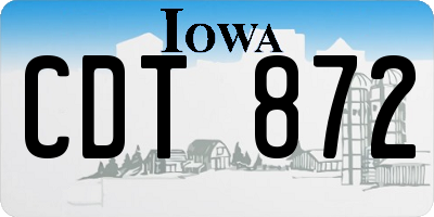 IA license plate CDT872