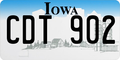 IA license plate CDT902
