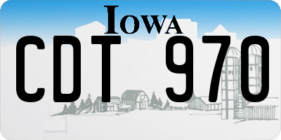 IA license plate CDT970