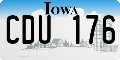 IA license plate CDU176