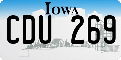 IA license plate CDU269