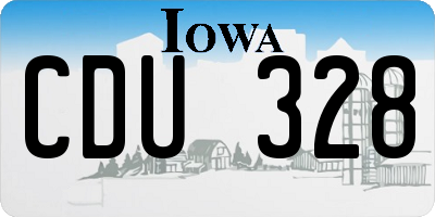 IA license plate CDU328