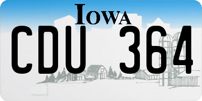 IA license plate CDU364