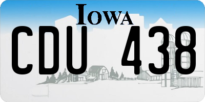 IA license plate CDU438