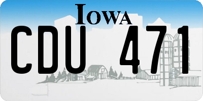 IA license plate CDU471