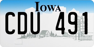 IA license plate CDU491