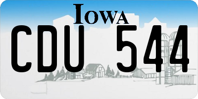 IA license plate CDU544