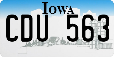IA license plate CDU563
