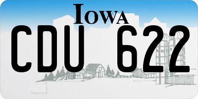 IA license plate CDU622