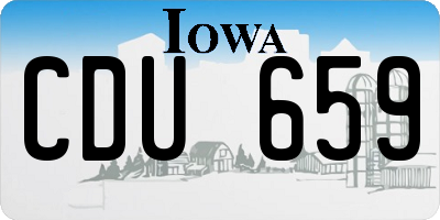 IA license plate CDU659