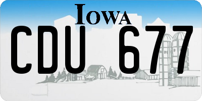 IA license plate CDU677