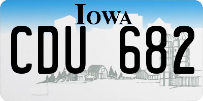 IA license plate CDU682