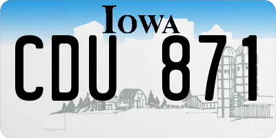 IA license plate CDU871