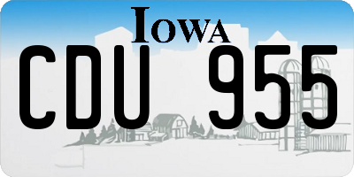 IA license plate CDU955