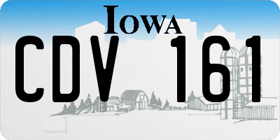 IA license plate CDV161