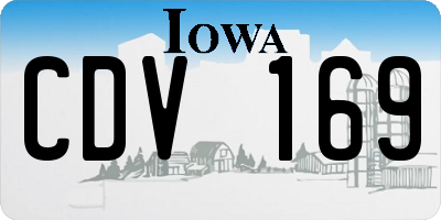 IA license plate CDV169