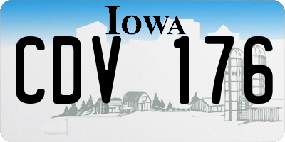 IA license plate CDV176