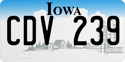 IA license plate CDV239