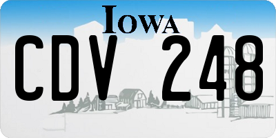 IA license plate CDV248
