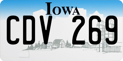 IA license plate CDV269