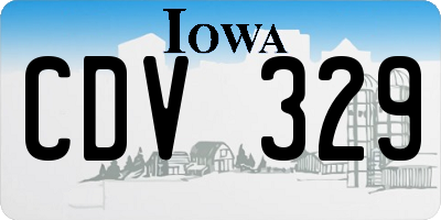 IA license plate CDV329