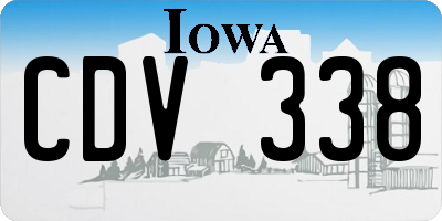 IA license plate CDV338