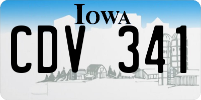 IA license plate CDV341