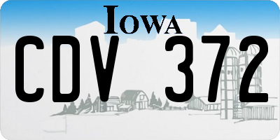 IA license plate CDV372
