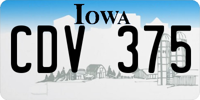 IA license plate CDV375