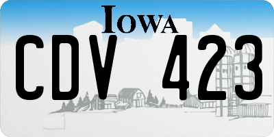 IA license plate CDV423