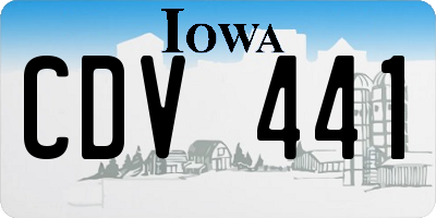 IA license plate CDV441