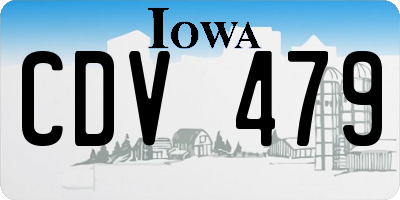 IA license plate CDV479