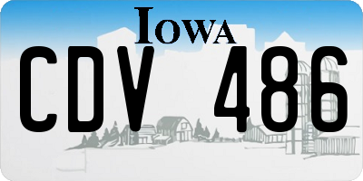 IA license plate CDV486
