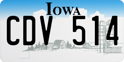 IA license plate CDV514