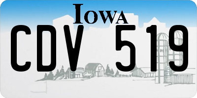 IA license plate CDV519