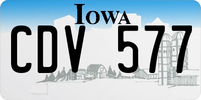 IA license plate CDV577