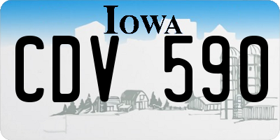 IA license plate CDV590