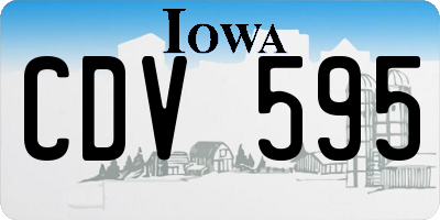 IA license plate CDV595
