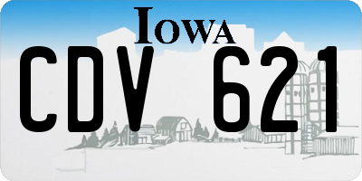 IA license plate CDV621