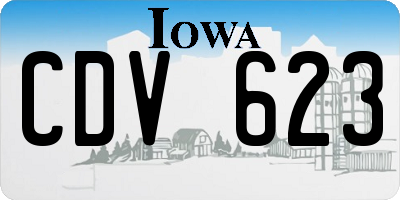 IA license plate CDV623