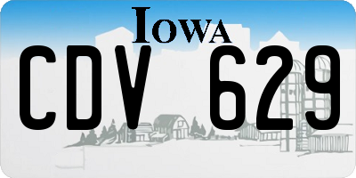 IA license plate CDV629