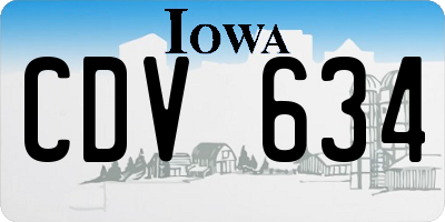IA license plate CDV634