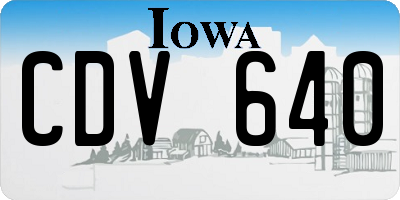 IA license plate CDV640