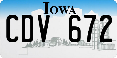 IA license plate CDV672