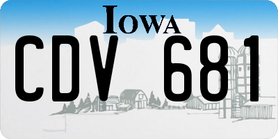 IA license plate CDV681