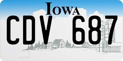 IA license plate CDV687