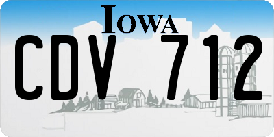 IA license plate CDV712